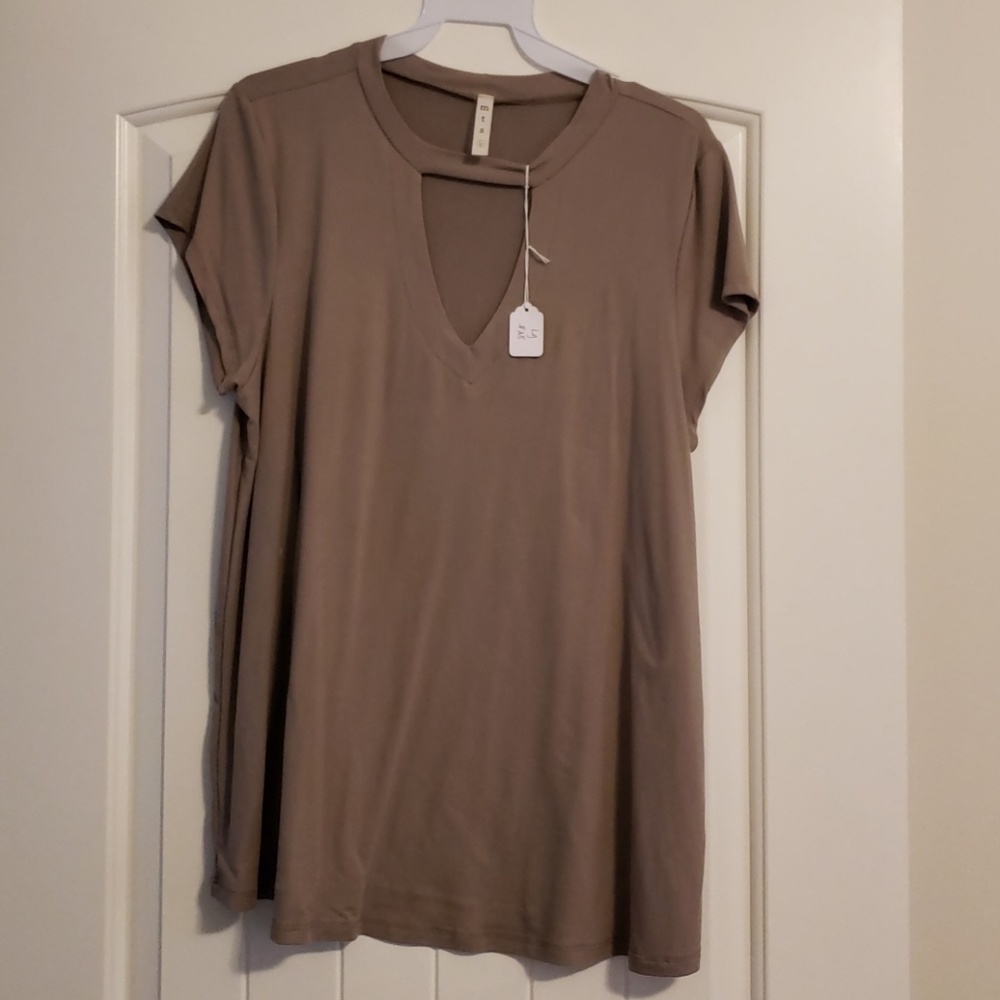 Cut Out Neck Tee